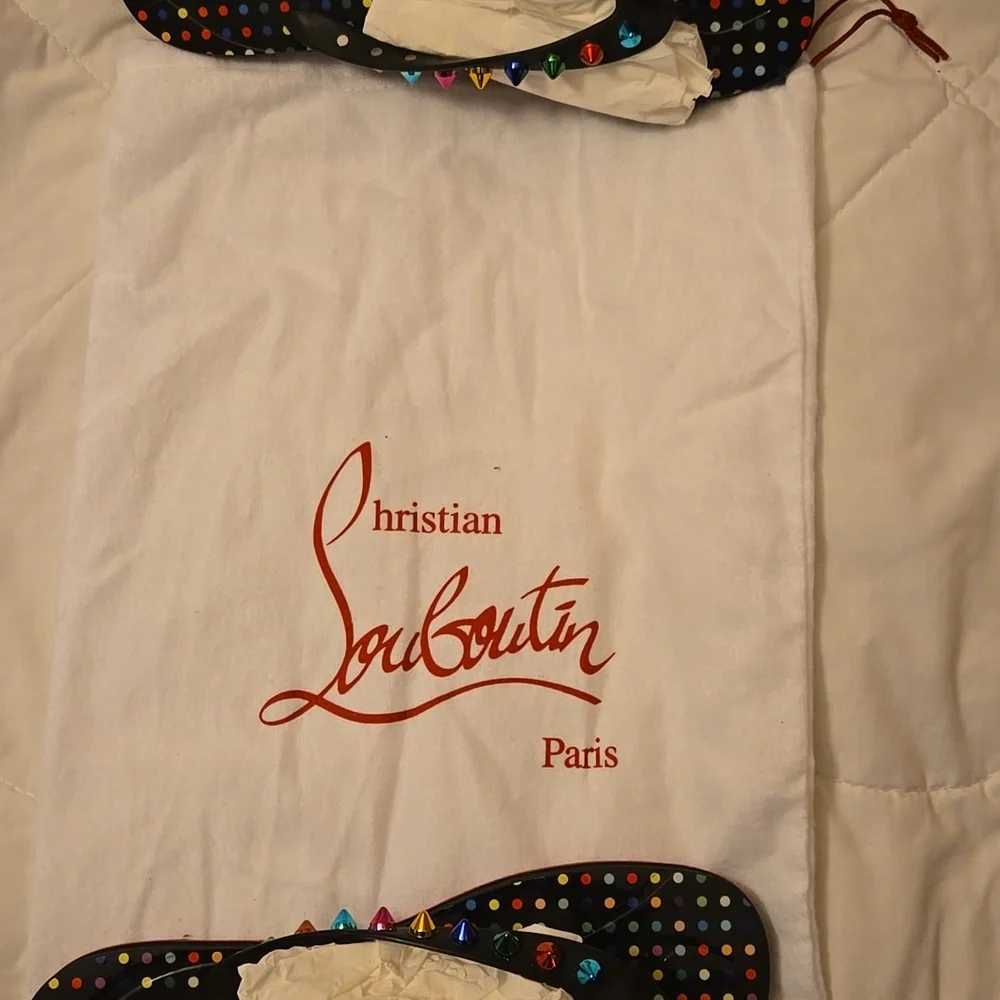 AUTHENTIC Womens Christian Louboutin Flip Flops - Picture 6 of 7